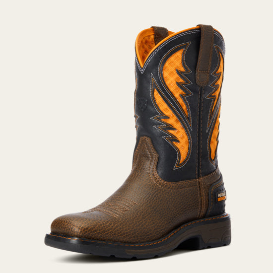 Ariat Boys' VentTEK Western Work Boots - Broad Square Toe