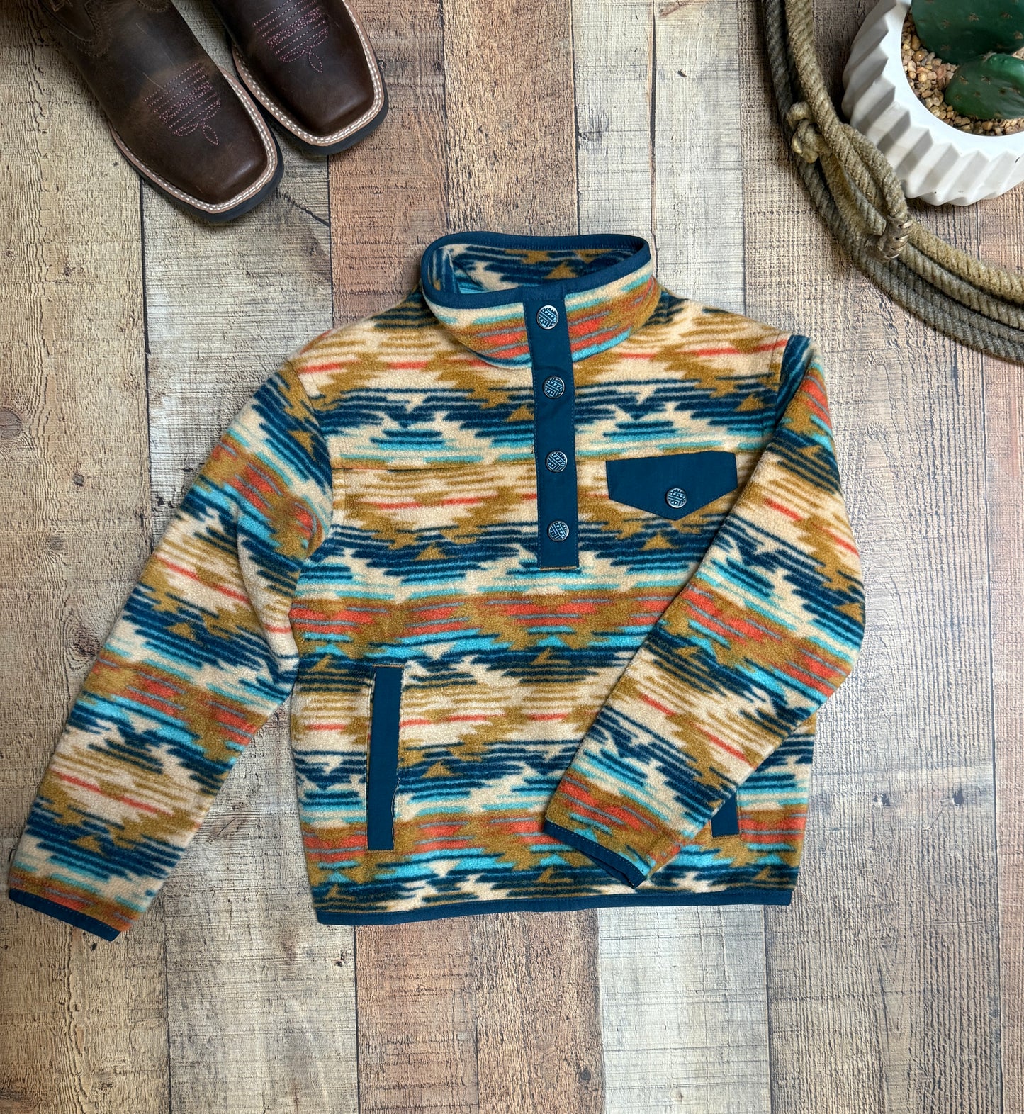 Girl's Cruel Multi Color Fleece Pullover