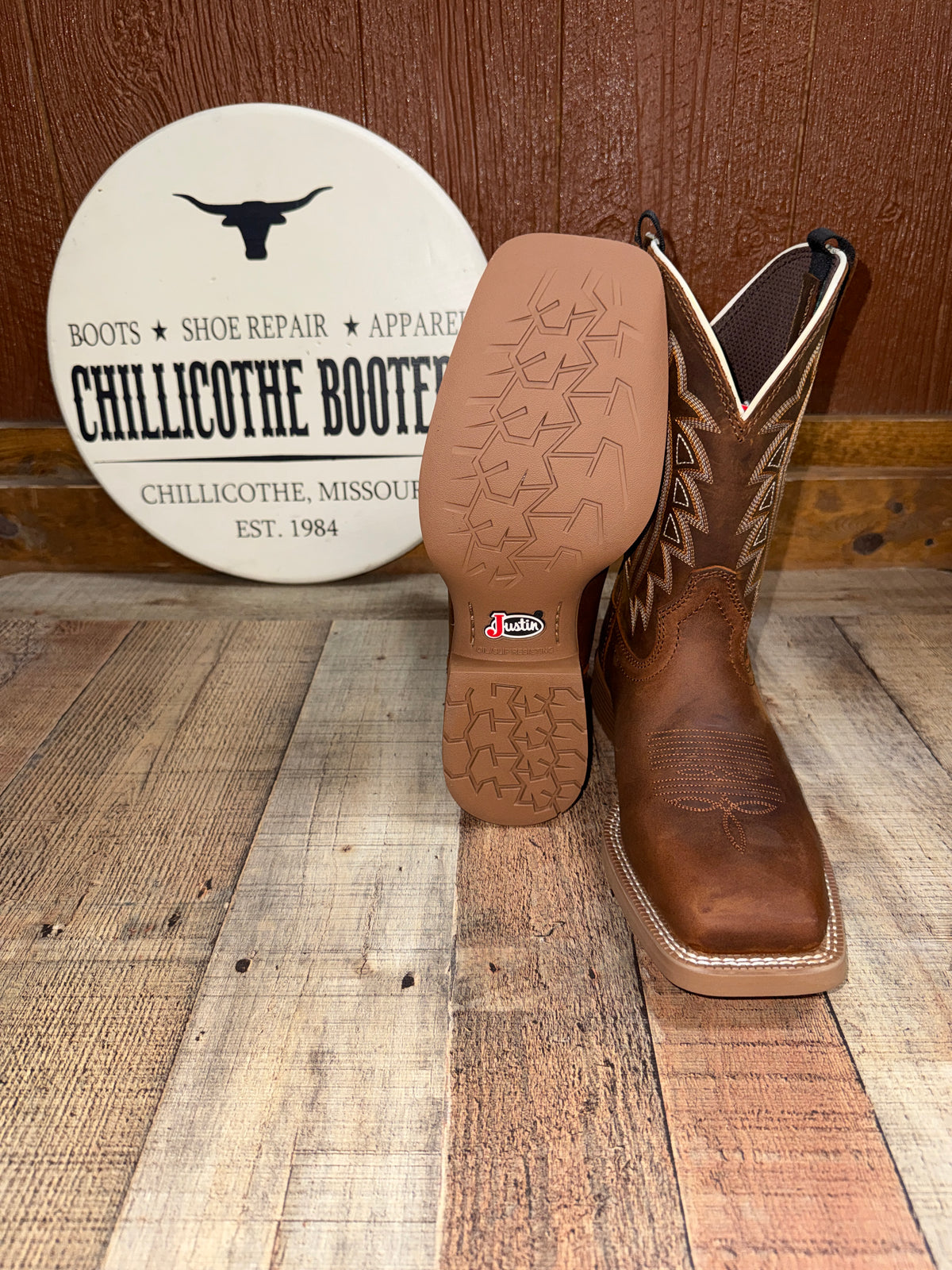 COJO x Justin Square Toe Western Boot