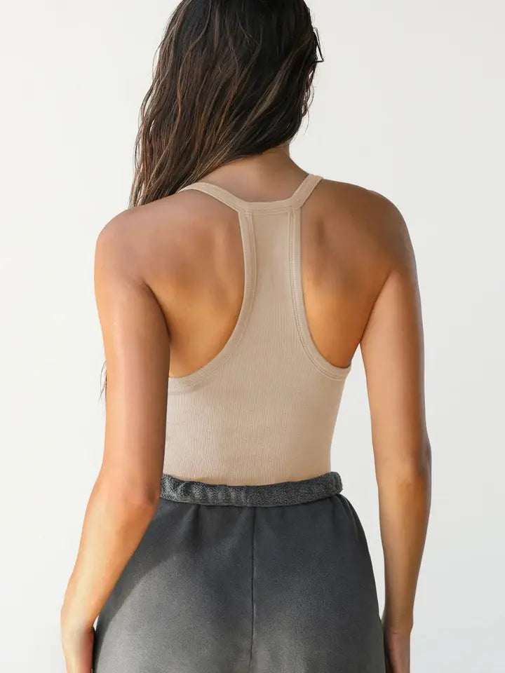Y2K Style Solid Color Sexy Low-Cut Tight Halter