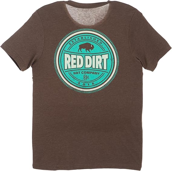 Red Dirt Hat Company Co Brown Buffalo Chip Tee