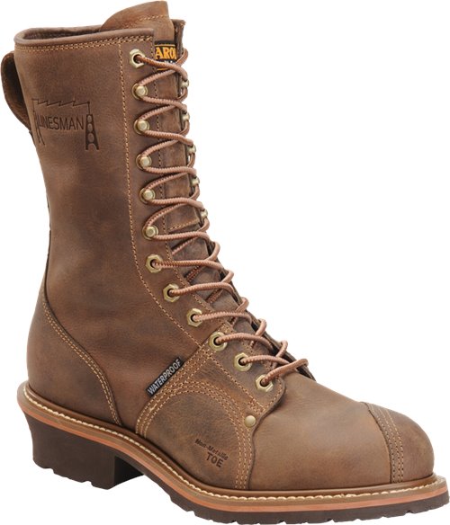 CAROLINA MEN'S BROWN WATERPROOF LINESMAN WORKBOOTS - COMPOSITE TOE