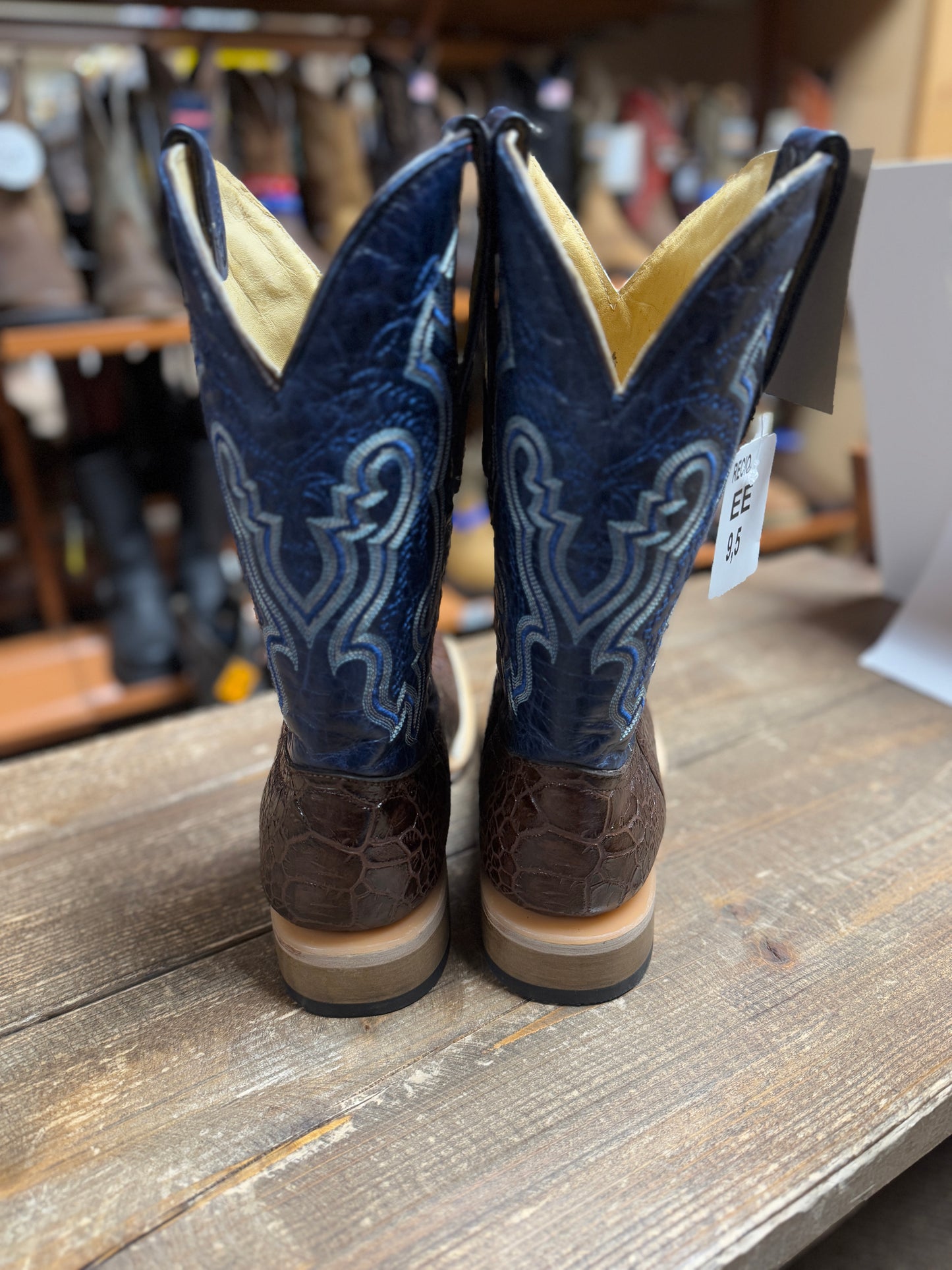 Cowtown Sea Turtle Print Boots