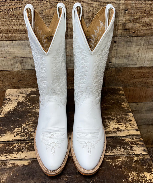 Old West White Western Boots