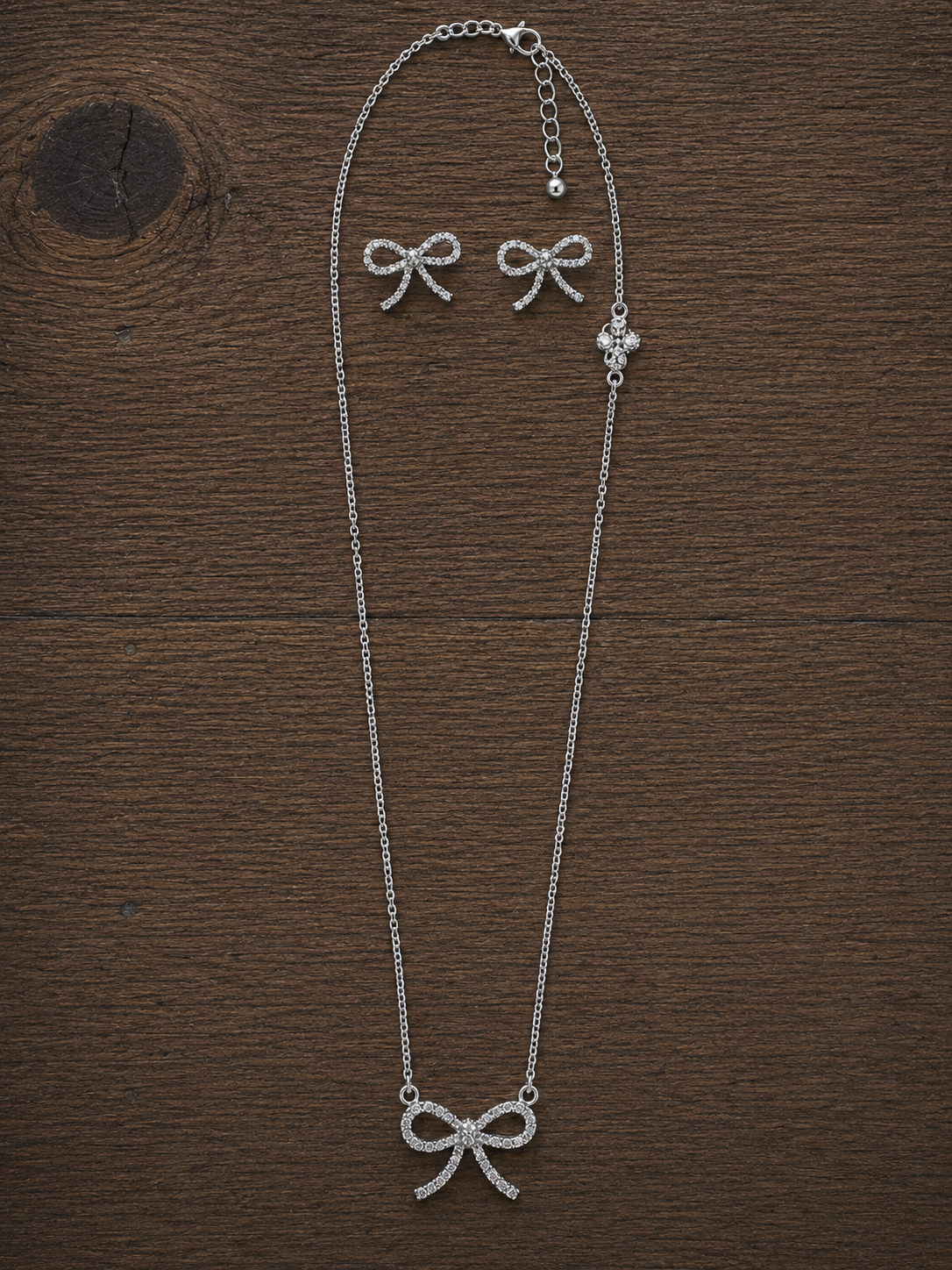 Bow Necklace and Earring Set