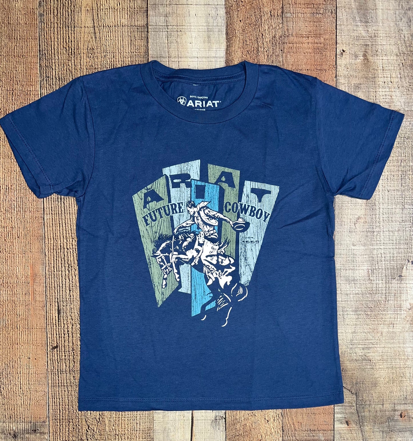 YTH Ariat Cowboy Planks T-Shirt