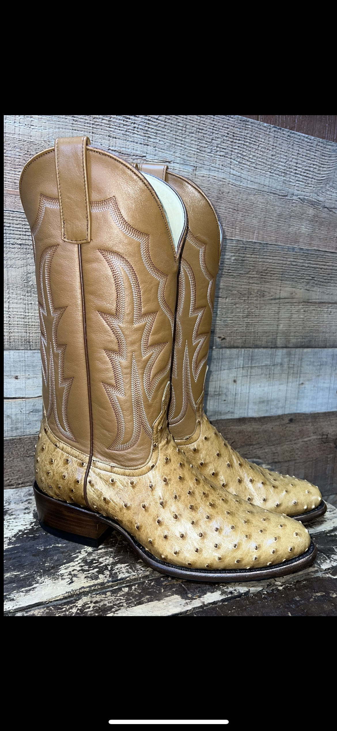 Horse Power Round Toe Ostrich