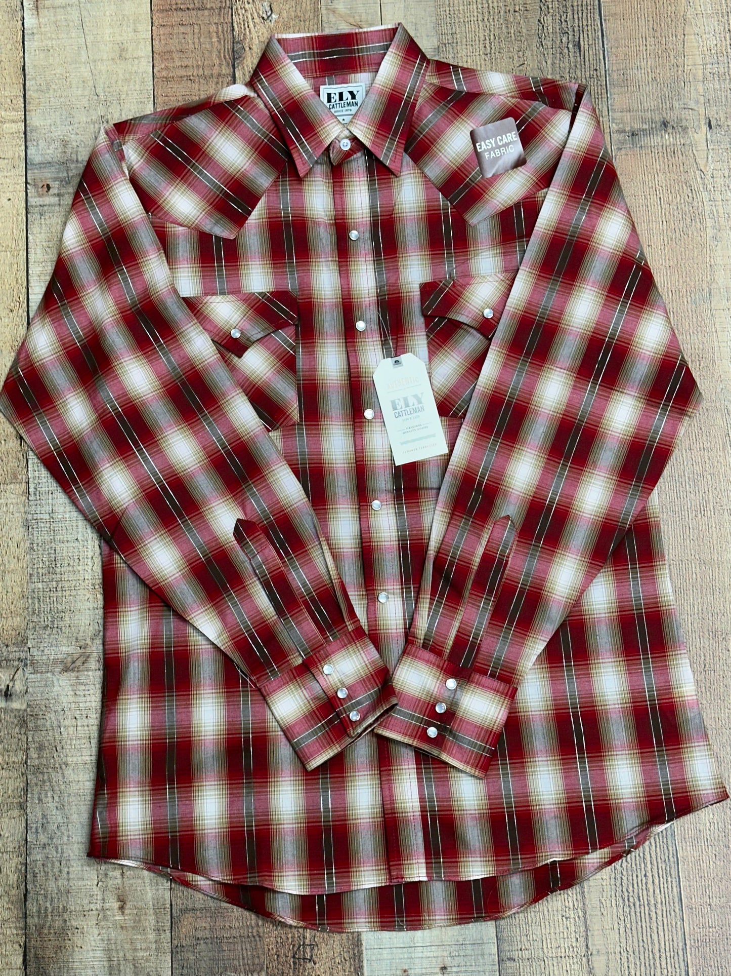 Ely Cattleman Men's Pearl Snap LS