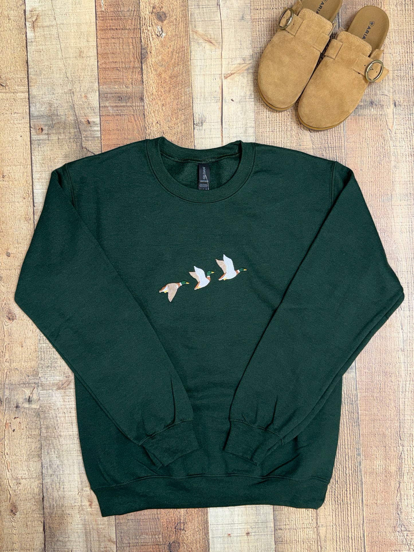 Flying Mallard Embroidered Sweatshirt