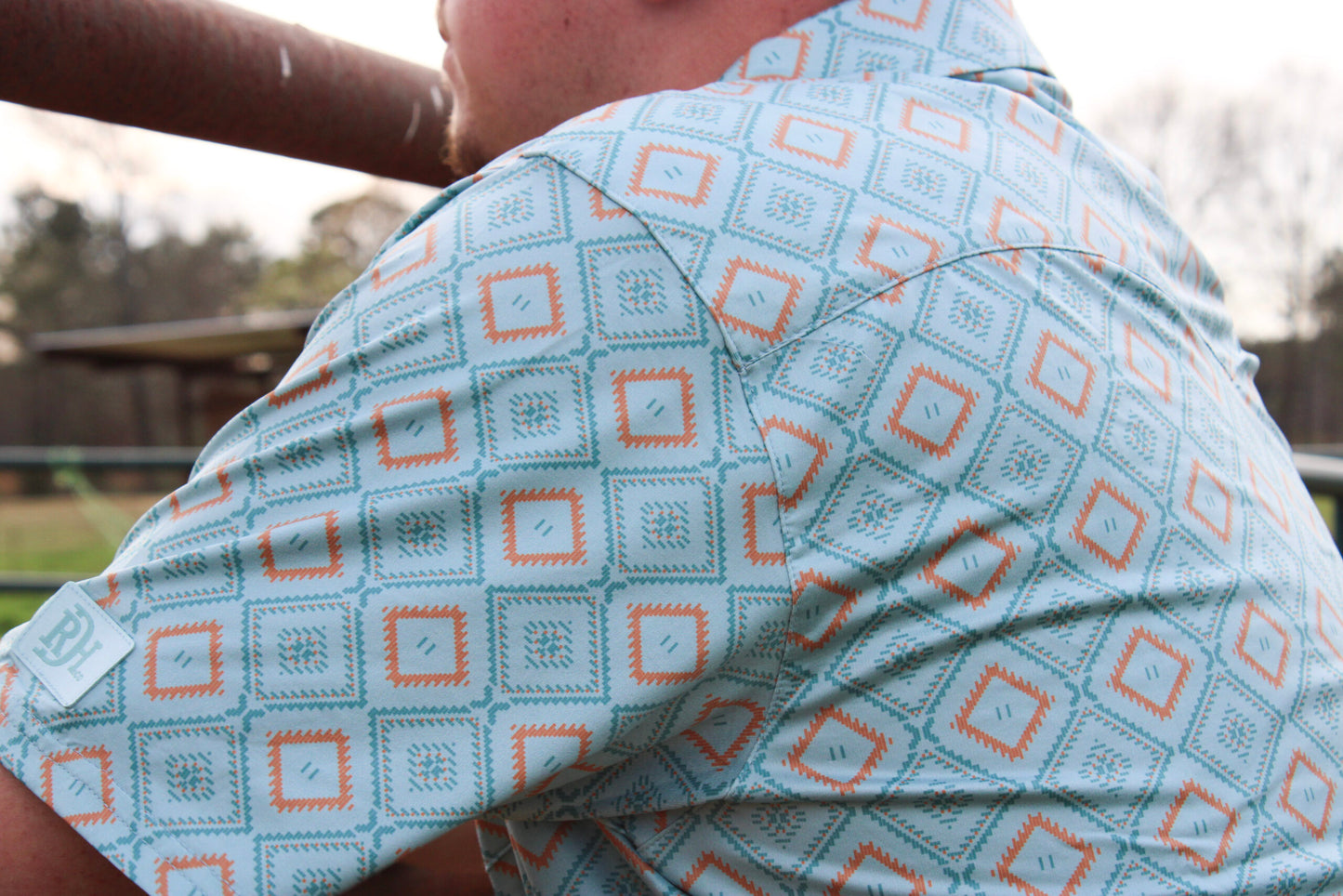 Red Dirt Tribal Blue Polo
