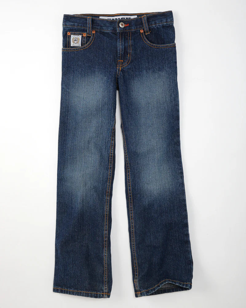 Boy's White Label Slim Fit -Dark Stonewash