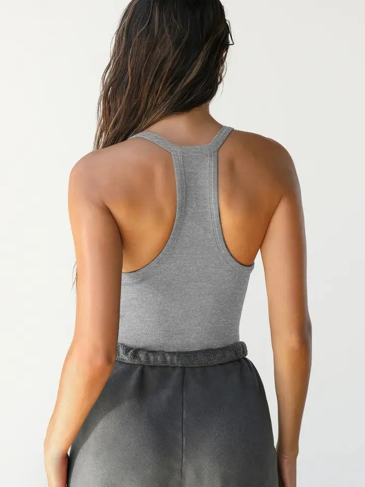 Y2K Style Solid Color Sexy Low-Cut Tight Halter
