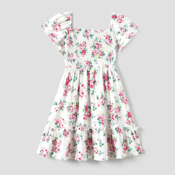 Ditsy Floral Shirred Top Dress Sets