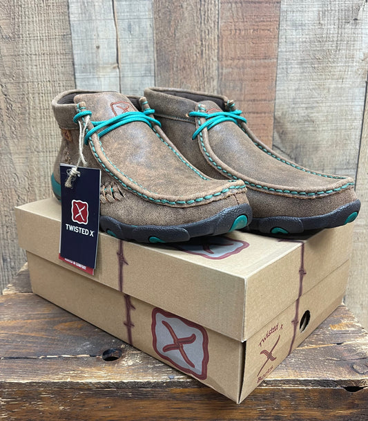 Twisted X Chukka Driving Moc - Brown/Turquoise