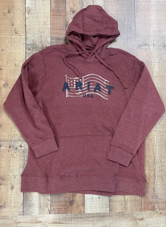 Womens REAL USA Chest Logo Hoodie