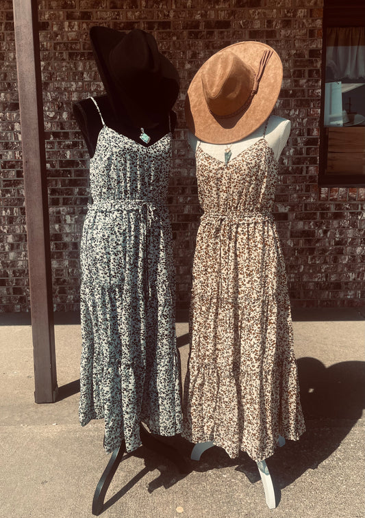 Women's Chiffon Tiered Midi Dress