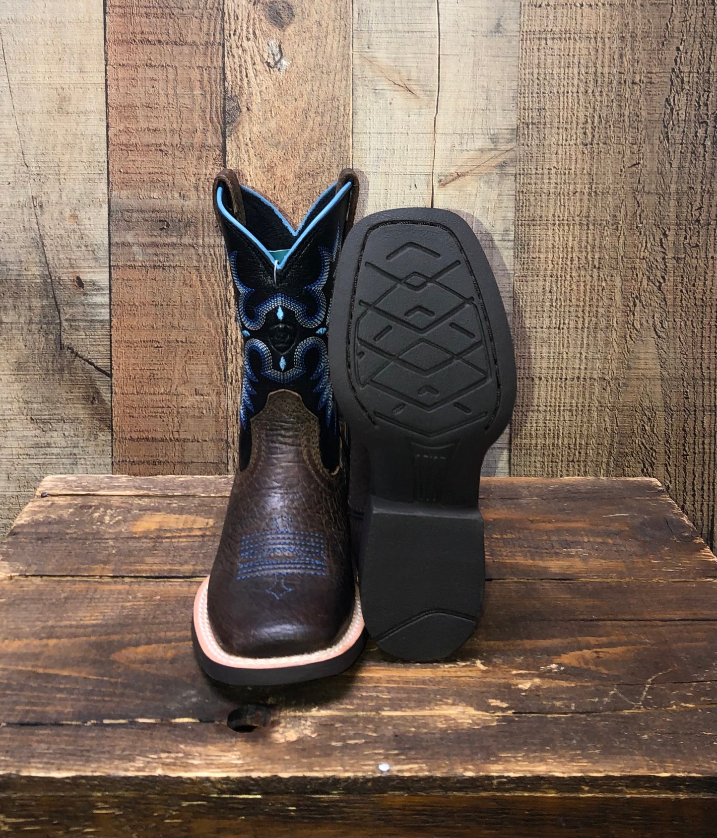 Ariat Kid's Tombstone Western Boots - Earth