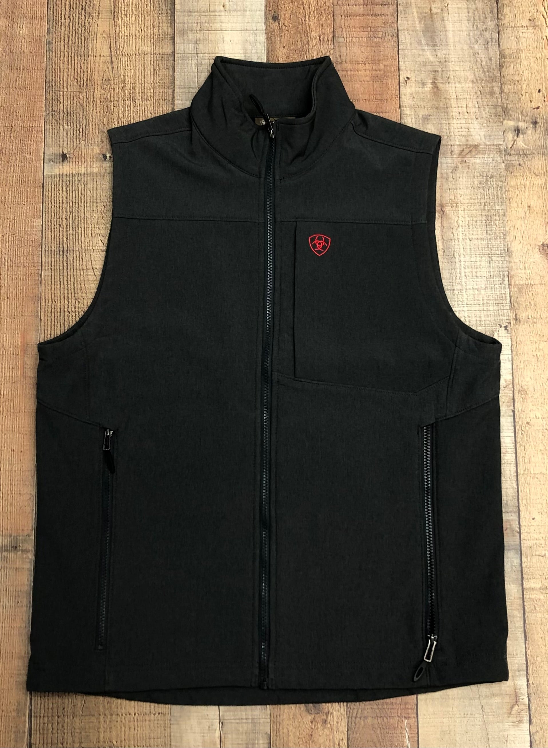 Ariat Logo 2.0 Softshell Vest - Charcoal/Americana – Chillicothe Bootery Inc