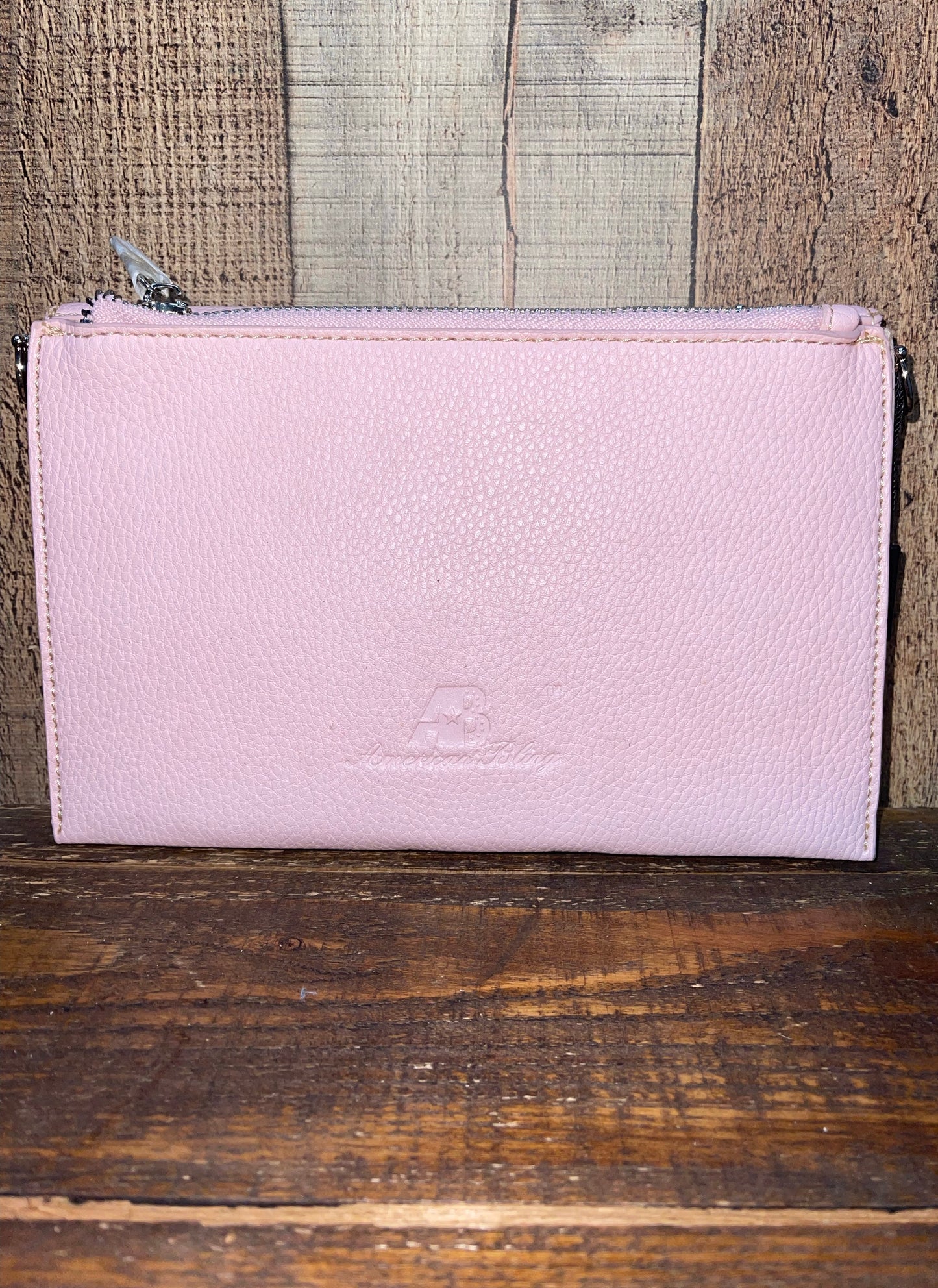 Montana West American Bling Western Studded Concho Clutch/Bag - Pink