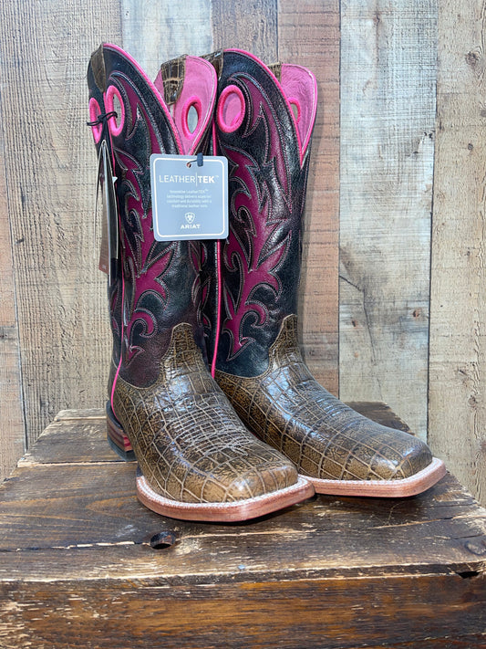 Ariat Chute Out Western Boots - Croc Print