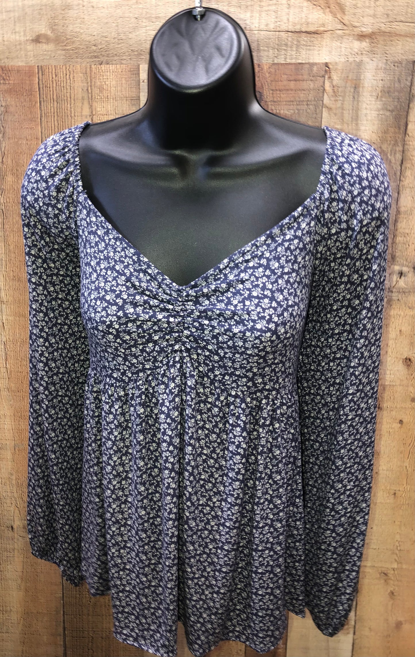 Floral Blouse - Navy