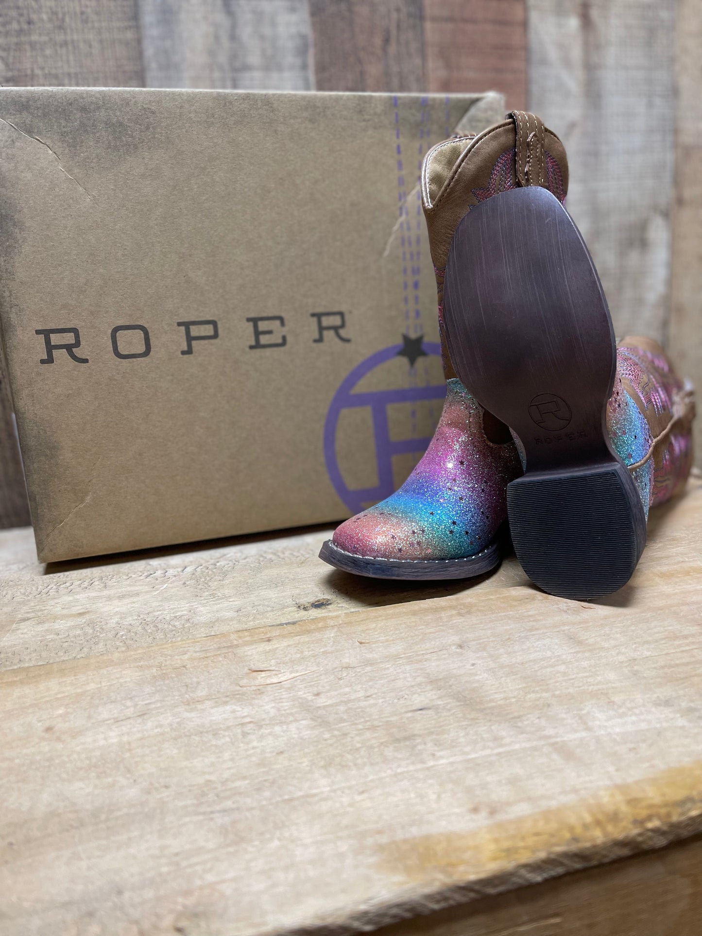 Roper Toddler - Glitter Rainbow Pink