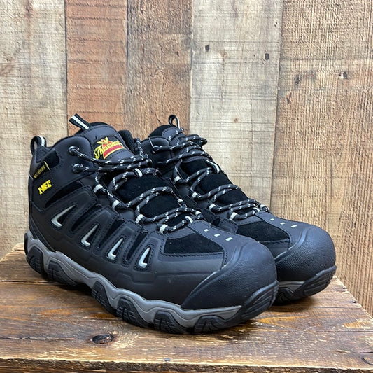 Thorogood Boots: Men's Black Crosstrex I-Met Steel Toe Hiker Work Boot