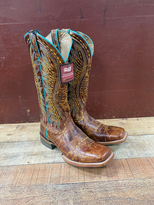 Ariat Vaquera Western Boots - Saddle Tan