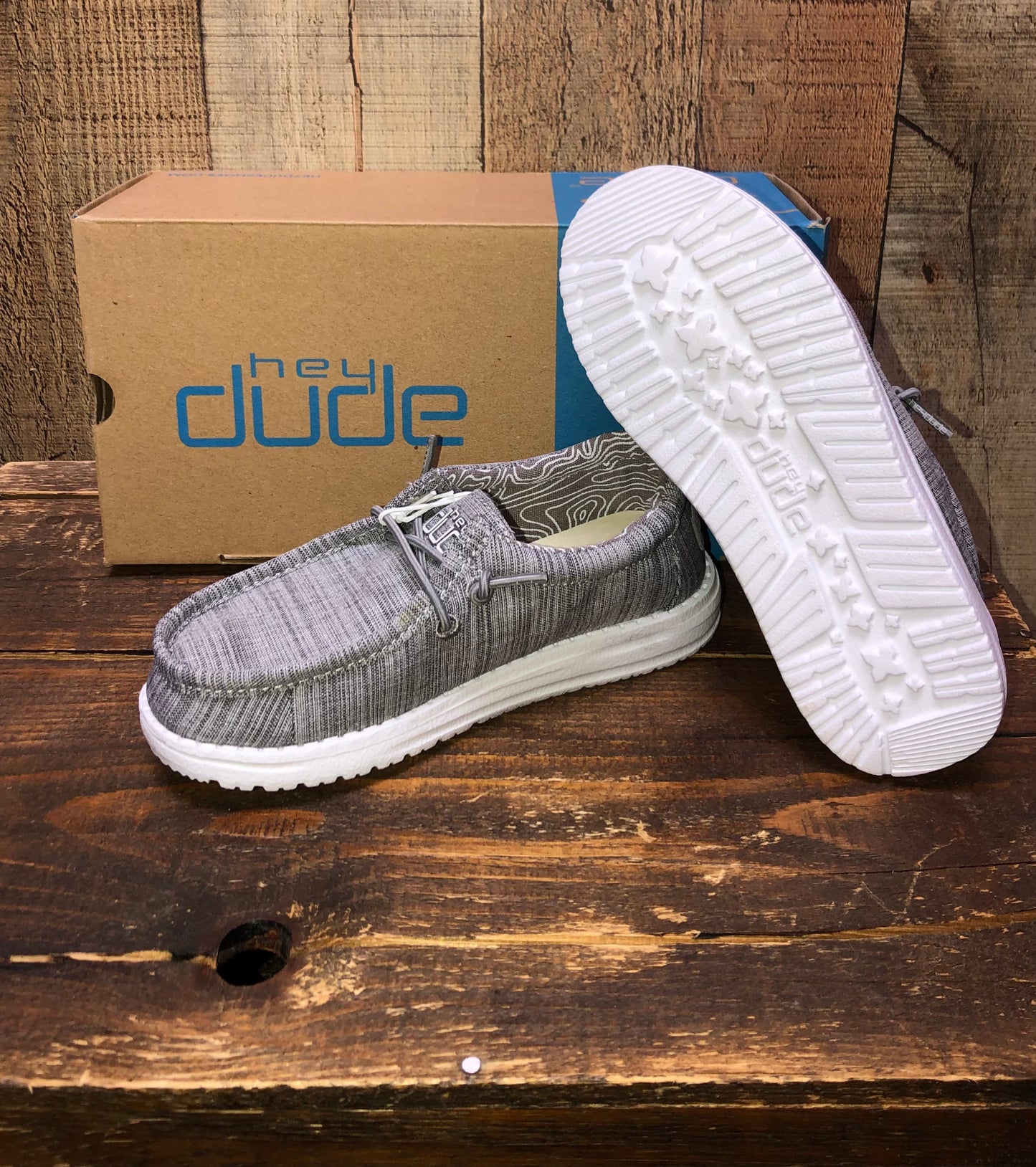 Hey Dude Wally Youth Linen - Stone