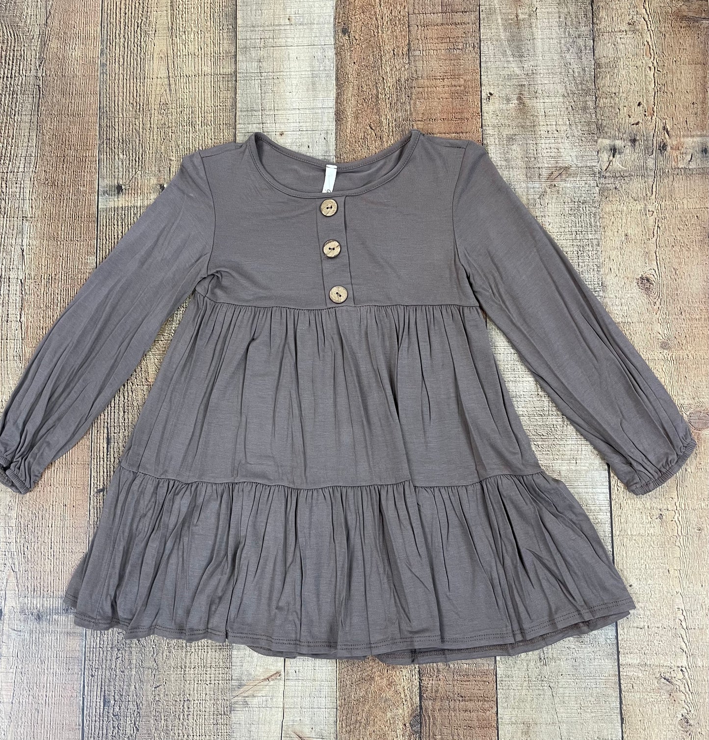 KIDS SIZE PLACKET TIERED DRESS