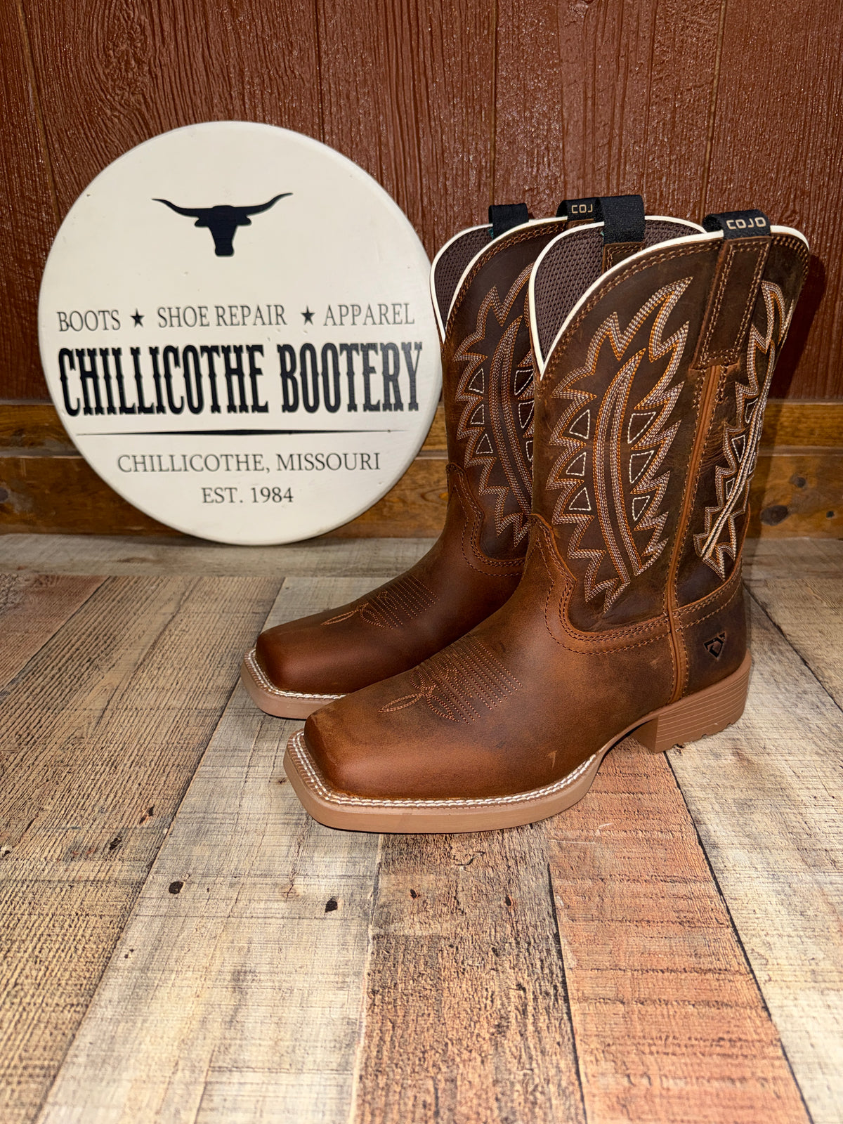 COJO x Justin Square Toe Western Boot