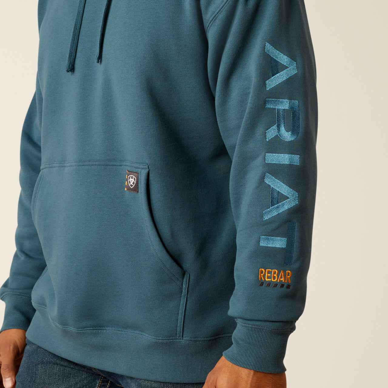 Ariat Men's Rebar Blue Hoodie