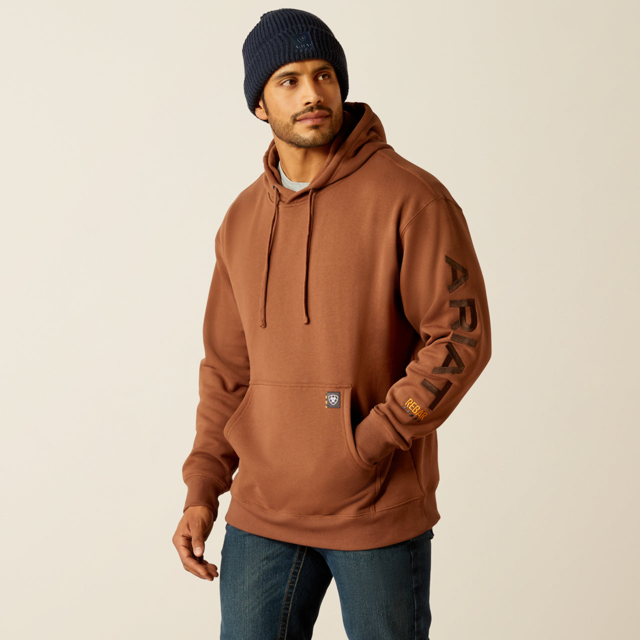 Ariat Men's Rebar Brown Hoodie