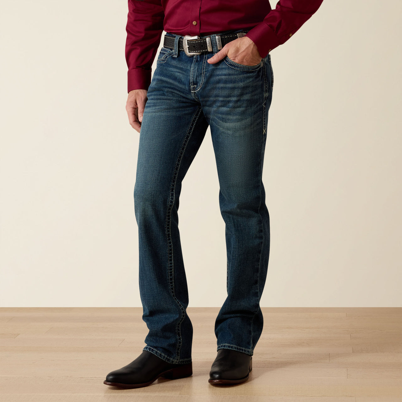 M7 Rocker Stretch Coltrane Stackable Straight Leg Jean