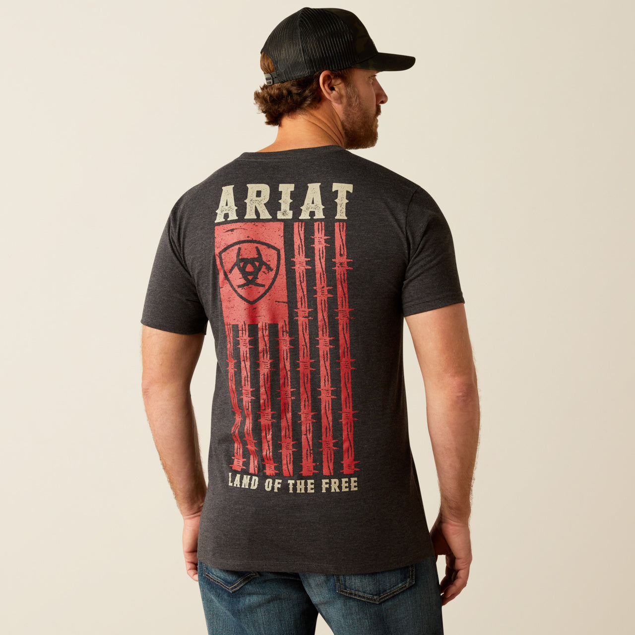 Ariat Red Barbed Flag Tee