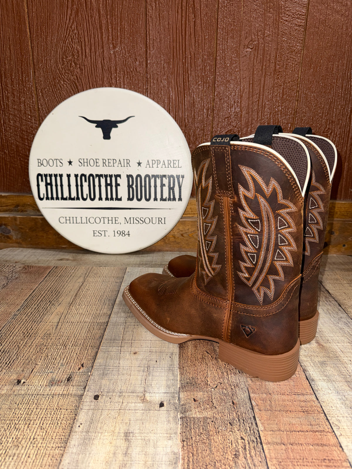 COJO x Justin Square Toe Western Boot