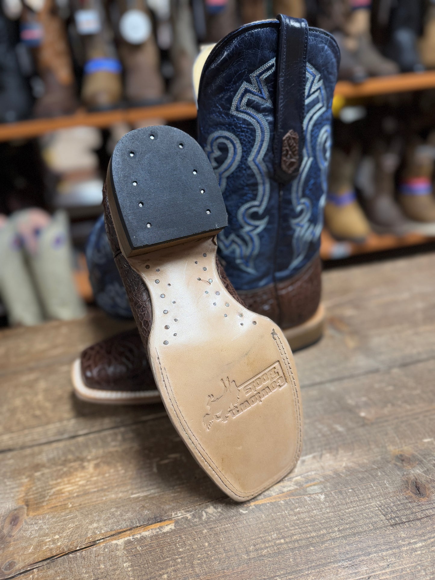 Cowtown Sea Turtle Print Boots