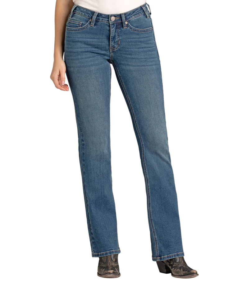 Women's Mid Rise Boot Cut Jean