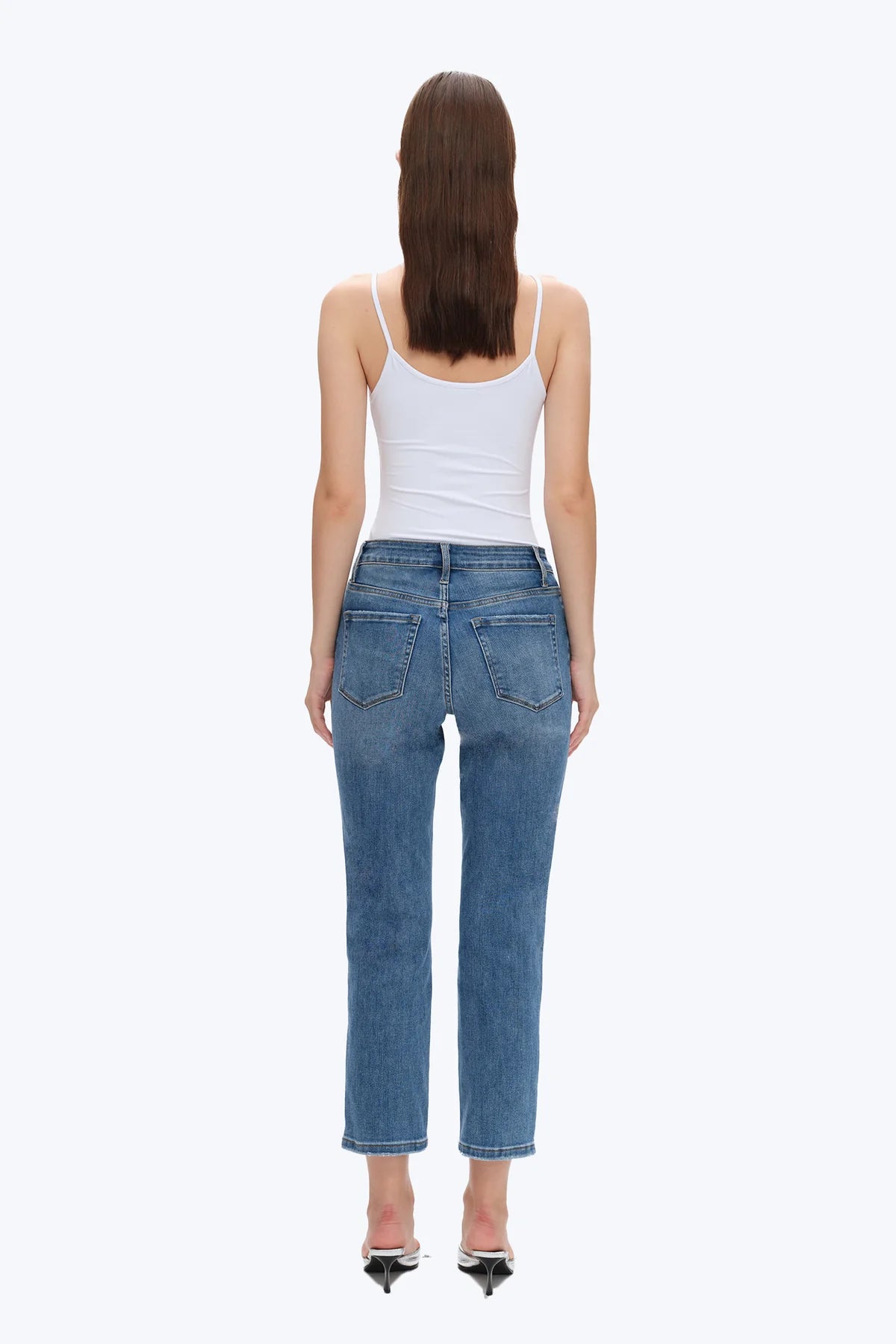 Bayeas High Rise Straight Leg Jean