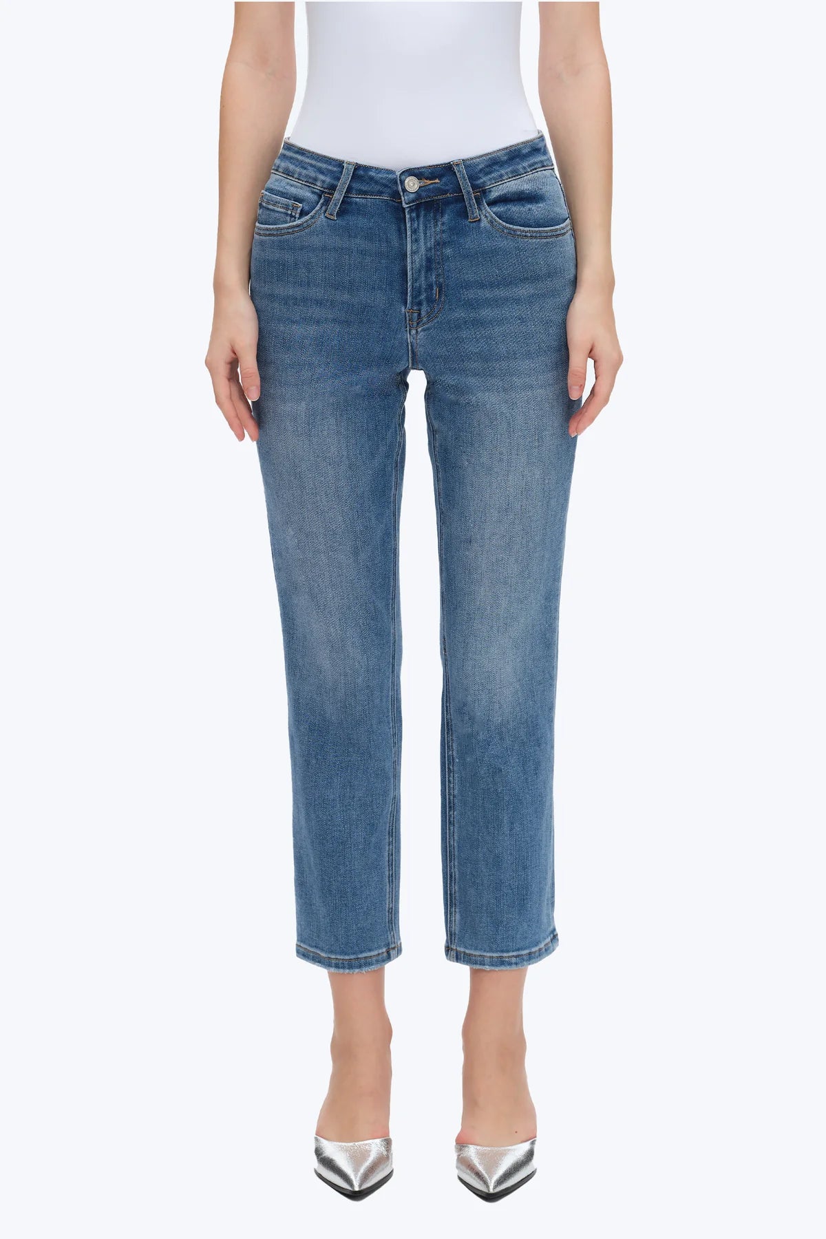 Bayeas High Rise Straight Leg Jean