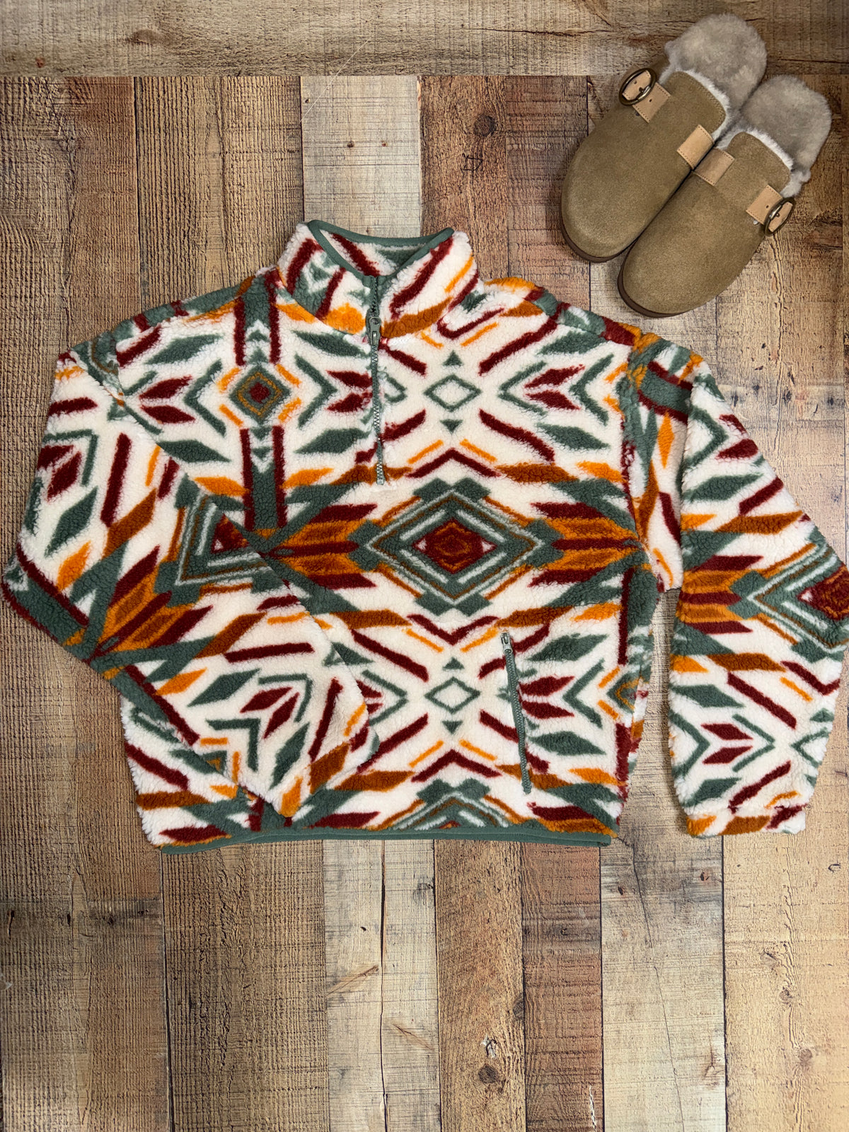 Rock & Roll Denim Aztec Sherpa