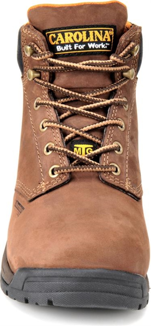 CAROLINA WOMEN'S BROWN 5" LACE-UP RALEIGH MET GUARD WORK BOOT