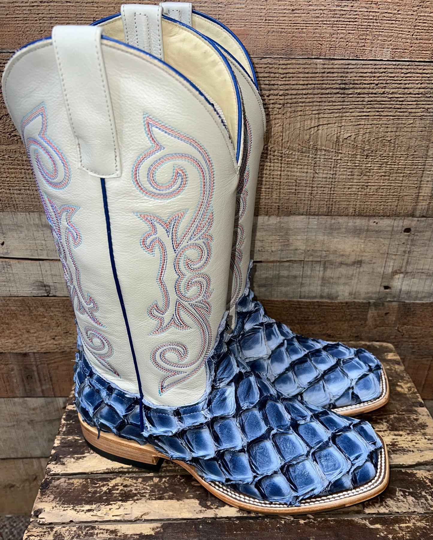 Horsepower Blue Fish Boots