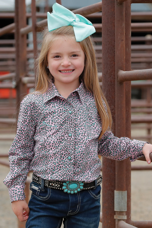 Cinch Girls L/S Leopard Print