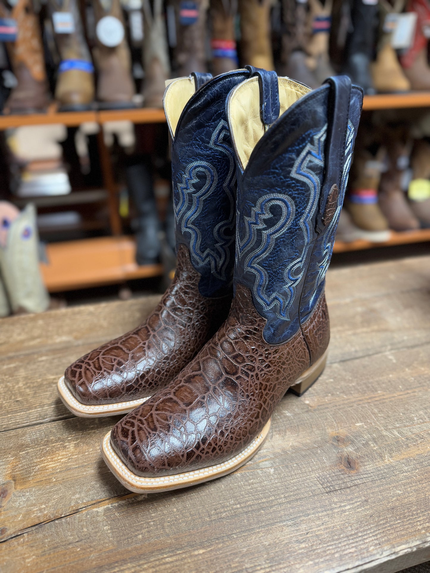 Cowtown Sea Turtle Print Boots