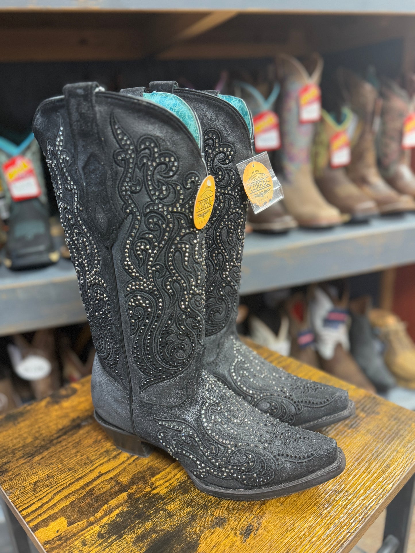 Corral Embroidery/Crystal Women's Boots