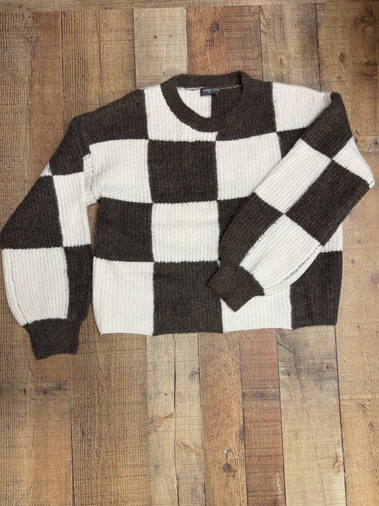 Checker Knit Sweater
