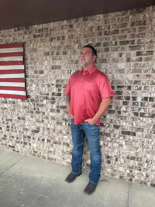 Red Dirt Red Aztec Polo