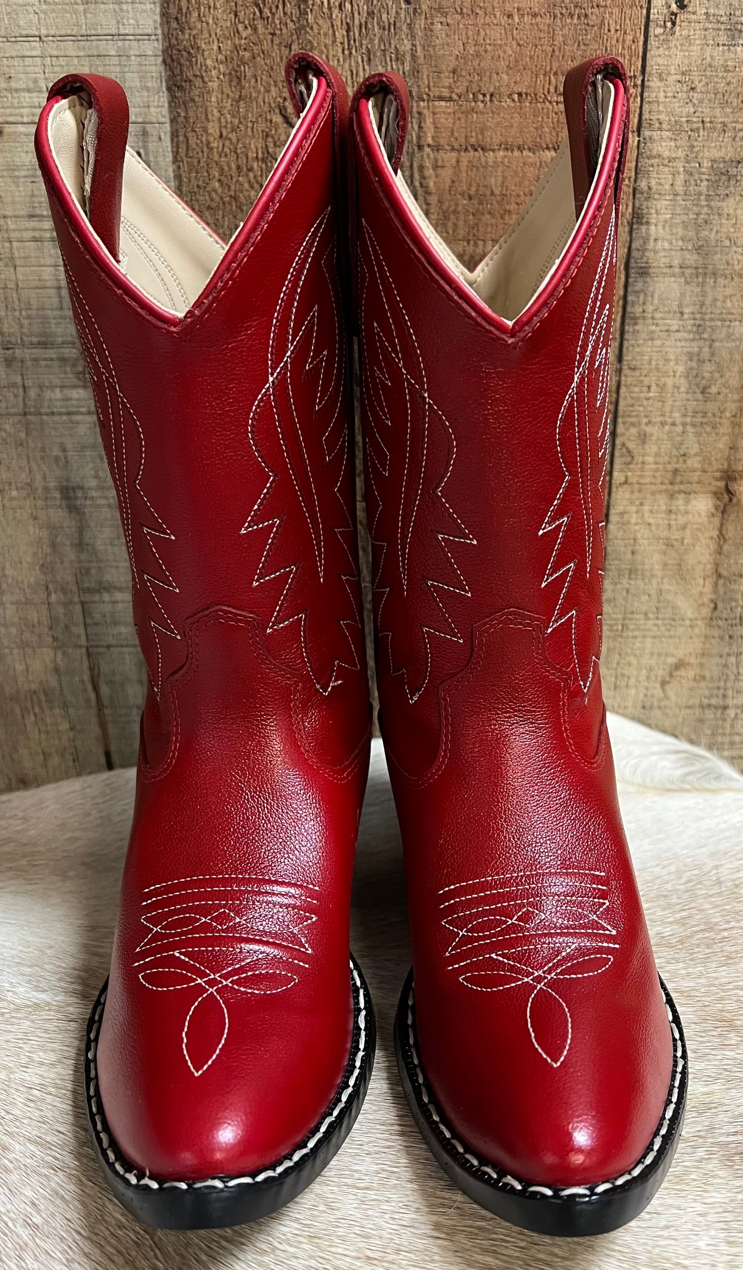 Old West Red Round Toe