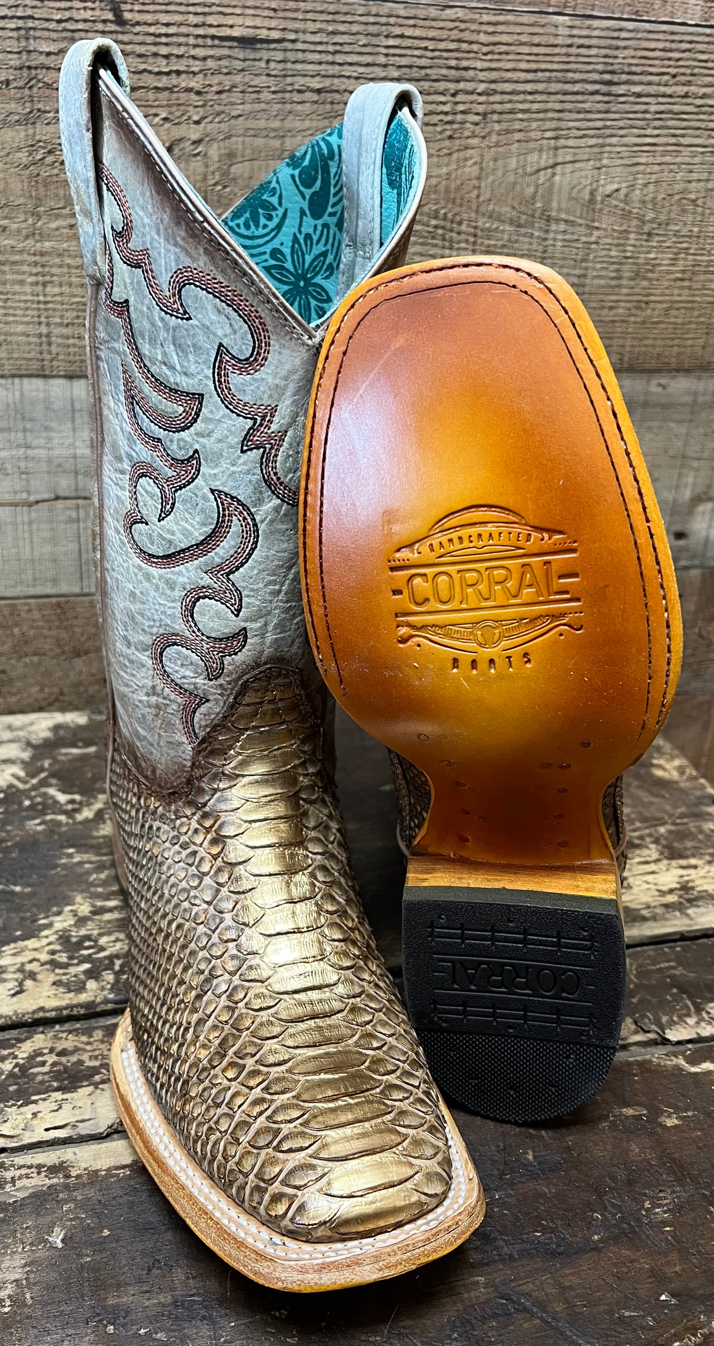 Corral Python Wide Square Toe